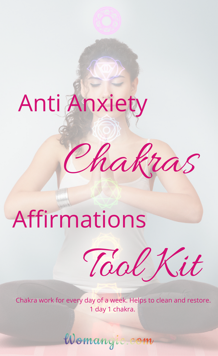  EveryDay Anti Anxiety Chakras Affirmations Tools kit 